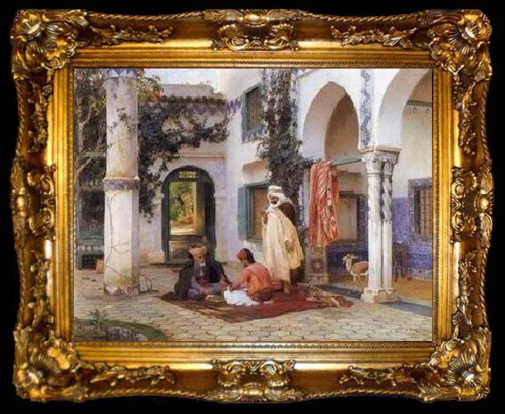 framed  unknow artist Arab or Arabic people and life. Orientalism oil paintings  339, ta009-2